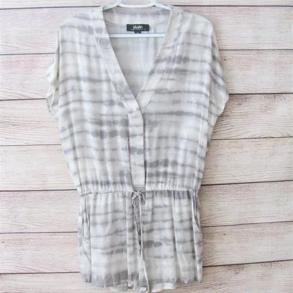 Lulu’s Cloud Formations Grey Print Romper - Picture 6 of 10